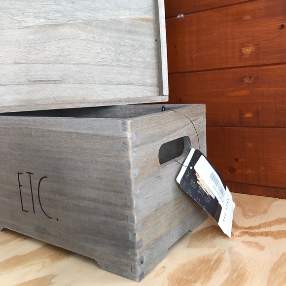 Rae Dunn's "Etc." lidded wood crate - Small - Picture 3 of 3